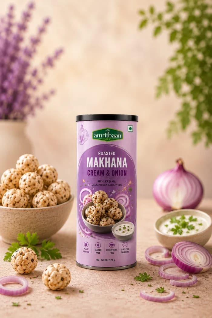 Roasted Makhana – Cream & Onion