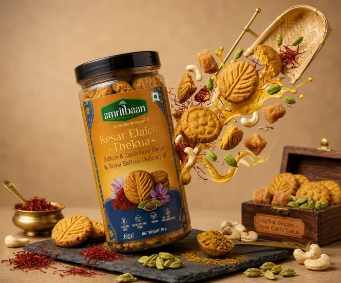 Traditional Thekua – Kesar Elaichi