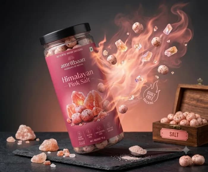 Roasted Makhana Jar – Himalayan Pink Salt